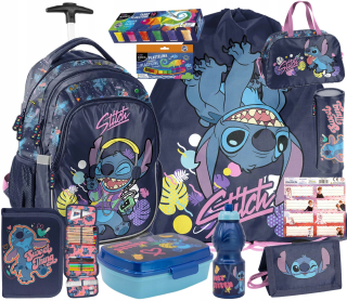 Lilo and Stitch Paso viackomorový školský batoh Odtiene fialovej, Odtiene modrej, Odtiene ružovej, Viacfarebná 24 l